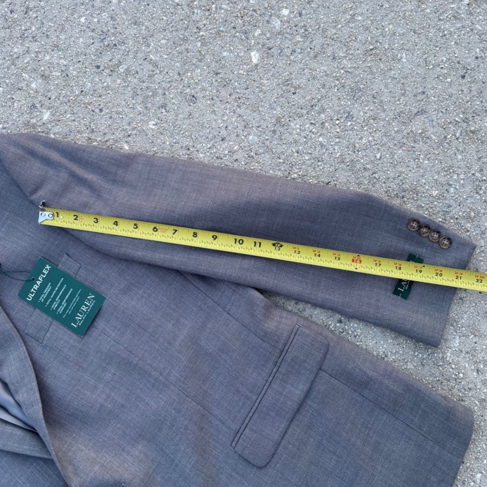 Lauren Ralph Lauren Lexington Blazer Mens 46R Grey Ultraflex LETO14RX0779 New - Picture 8 of 10